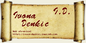 Ivona Denkić vizit kartica